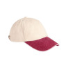 MOD. B673:Natural, 100% cotton, Vintage Red, One Size